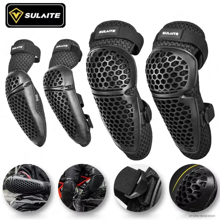 Genouillères de moto genouillère de motocross maille protection de coude de moto genouillères de spo