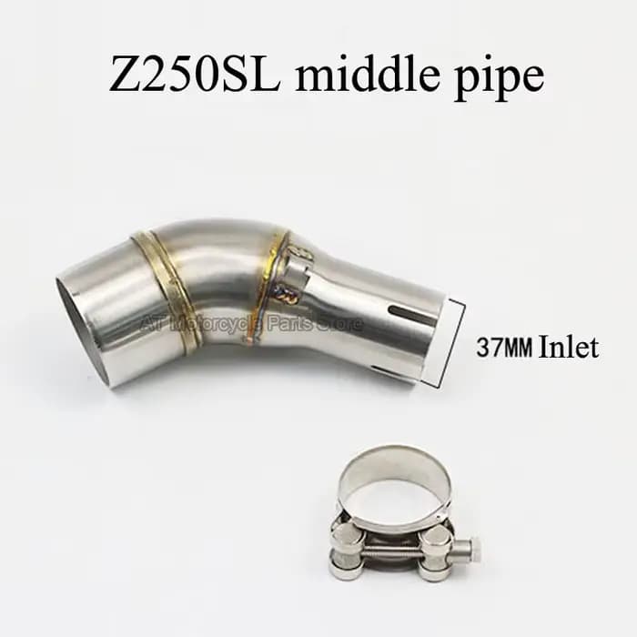 Silencieux d'échappement universel pour moto, 51mm, en acier inoxydable, tuyau à liaison centrale, p