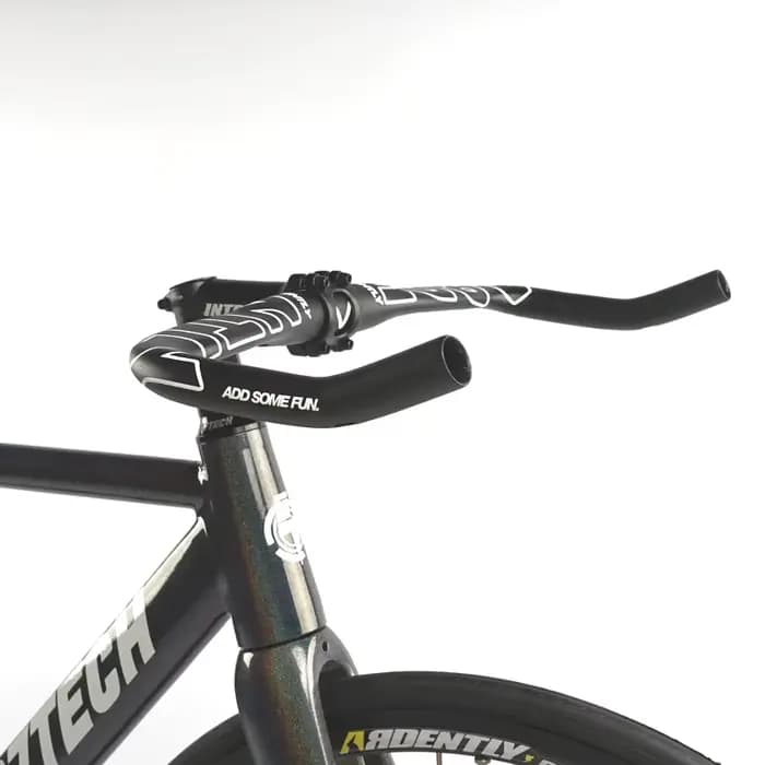 Aramment fixe engrenage course vélo de route TT guidon 31.8mm noir en alliage d'aluminium vélo Bullh
