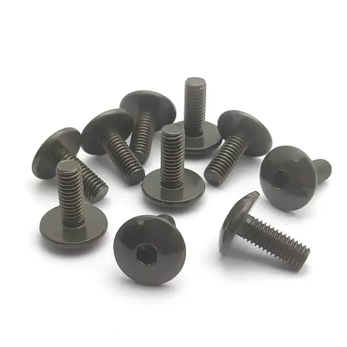 Boulon à vis hexagonale intérieure à grande tête ronde plate M6 6mm pour moto Scooter ATV cyclomoteu