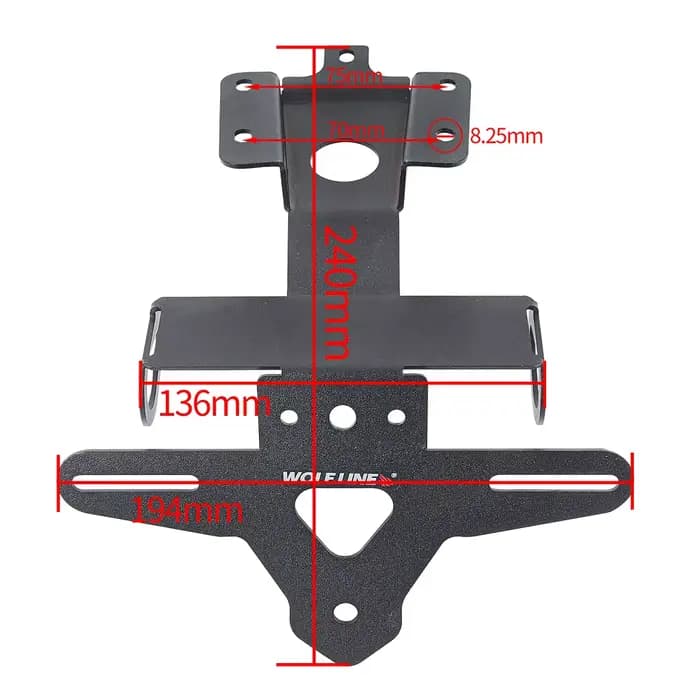 Support de plaque d'immatriculation arrière pour Yamaha YZF-R7 (2021-2023) – Éliminateur de garde-bo