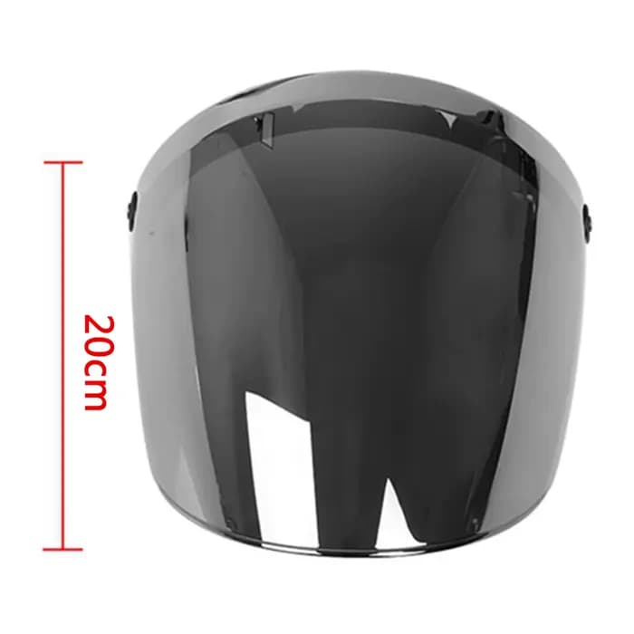 Pare-vent rétro ouvert à 3 boutons-pression, visière de casque, lentille de protection contre le ven