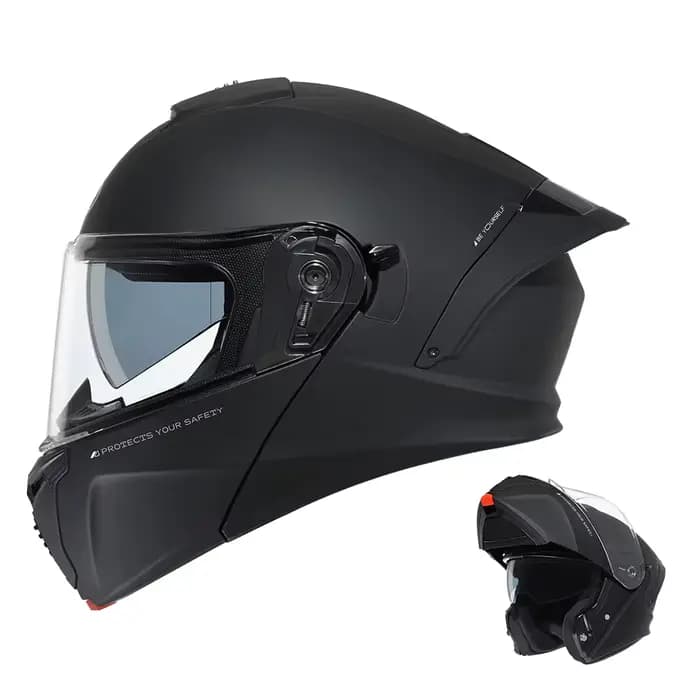 Casque de moto modulaire à visière relevable pour homme, homologué ECE R22.06, permettant de passer