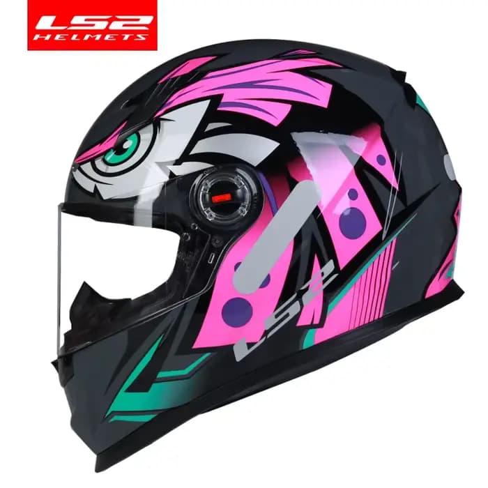 Casque de moto intégral original LS2 Rhinoceros, casque moto Capacete LS2 FF358 sans pompe, homologu