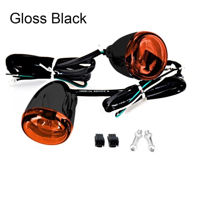 Clignotants avant et arrière pour Harley Sportster, noir brillant, modèles 2004 et 2022, 883-1200