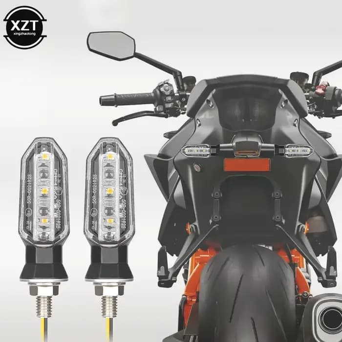 Mini clignotants LED pour moto, clignotant ambre, clignotant, lampe, indicateur de moto, accessoire