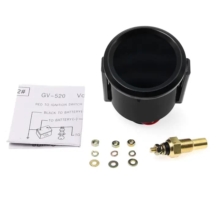 Jauge de température d'eau 2" 52 mm 40-120 ℃ Compteur de température de l'eau + capteur de tuyau d