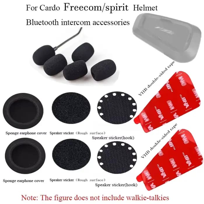 Casque de moto pour Cardo Freecom/spirit, accessoires d'interphone Bluetooth, casque, microphone, ép