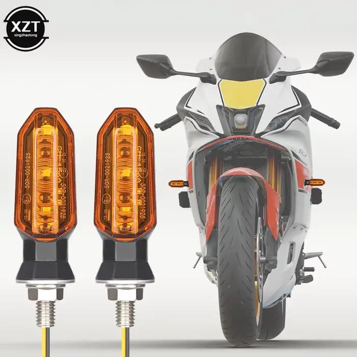 Mini clignotants LED pour moto, clignotant ambre, clignotant, lampe, indicateur de moto, accessoire