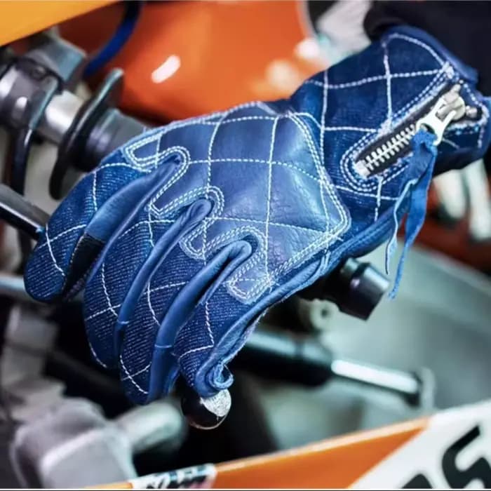 Gants de moto vintage Uglybros en cuir véritable, gants de course sur route rétro pour hommes, équip