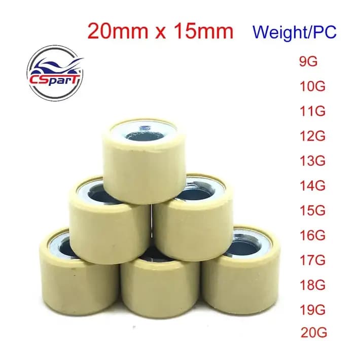 Rouleau variateur 20x15 9G 10G 11G 12G 13G 14G 15G 16G 17G 18G 19G 20G, pour PCX 125 150 160 HONDA S