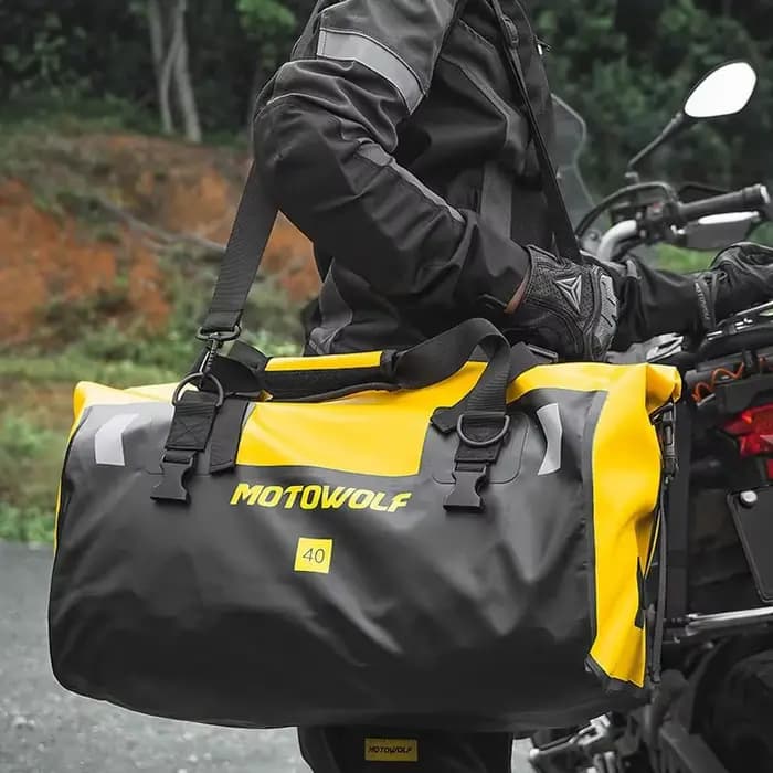 Sac arrière de moto étanche voyage en plein air bagages secs rouleau Pack sac 40/66 sac à dos de bag