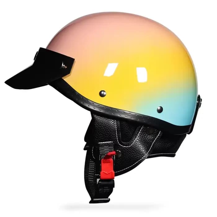 Casque d'été léger, protection solaire, petit casque, corps rétro, croisière, demi-casque de moto, l