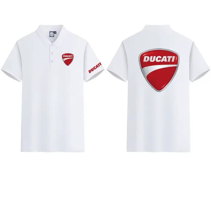 T-shirt d'été à manches courtes pour hommes et femmes, chemise POLO à col Ducati Racing, costume de