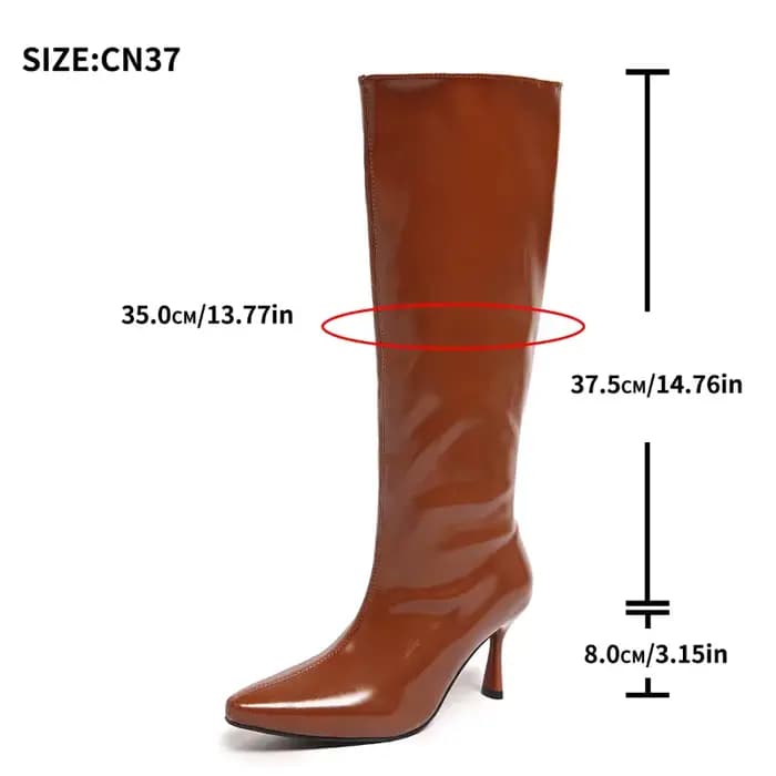 Bottes hautes à talons fins pour femmes, style streetwear, à bout pointu, chaussures de soirée, bott