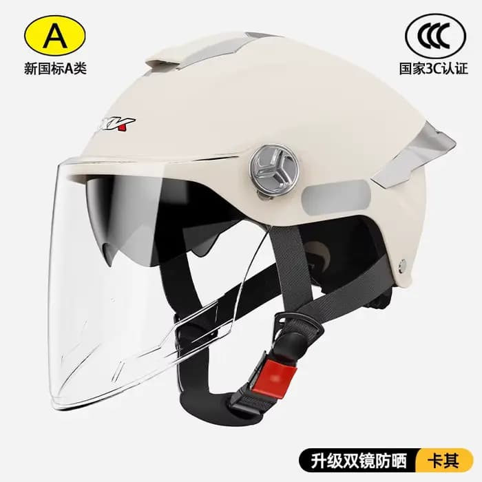 Casque léger de protection solaire d'été, demi-casque résistant aux UV, pour scooter électrique, cas