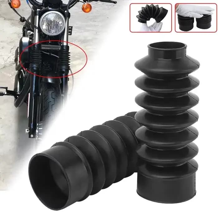 Bottes de fourche avant et longues en caoutchouc pour moto, 39mm, housses de Protection pour Harley