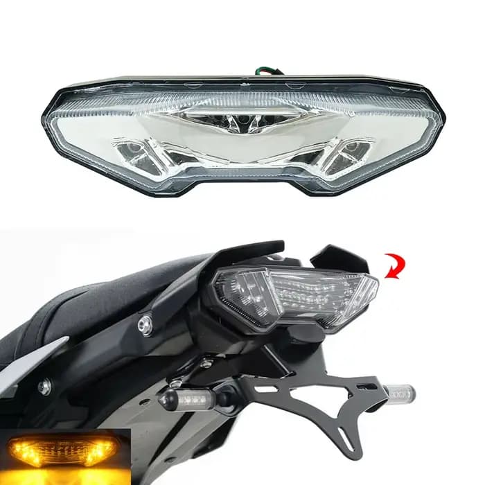 Clignotant intégré pour moto, feu arrière LED, feu stop arrière, Yamaha MT09, FJ09, FZ09, ugger 900,