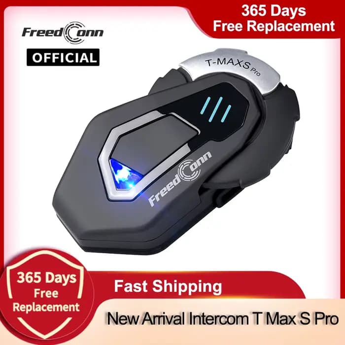 Nouveau FreedConn casque de Moto casque Interphone Bluetooth musique FM étanche Moto casque écouteur
