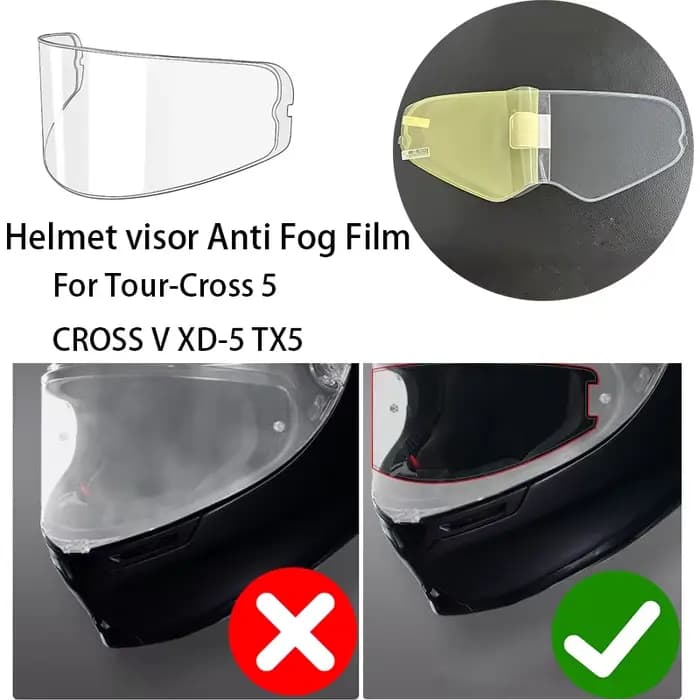 Film Anti-buée pour visière de casque de moto Tour-Cross 5 CROSS V XD-5 TX5, pour arai