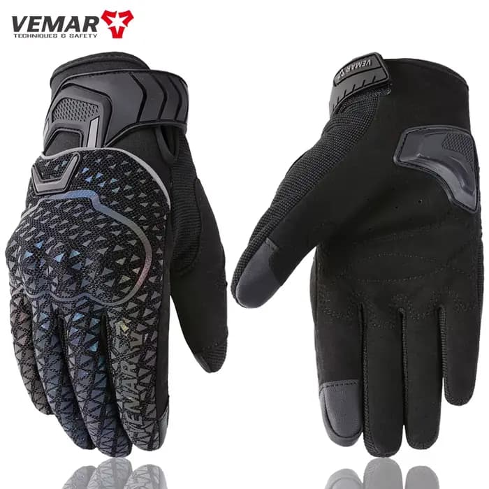 VEMAR hiver gants de Moto courts hiver chaud coupe-vent gants de protection 100% imperméable Guantes
