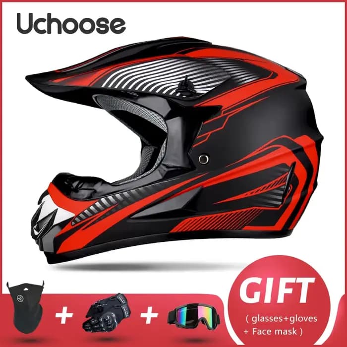 Casque de moto tout-terrain professionnel pour adultes et enfants, casque de moteur de course DOT de