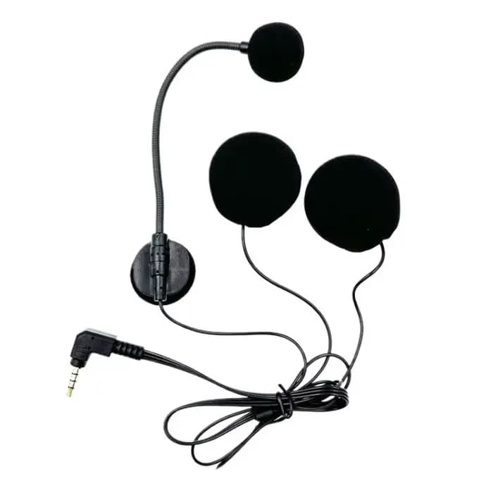1Pc casques de moto casques interphone Microphone 3.5mm casques à tête droite casques micro intégré