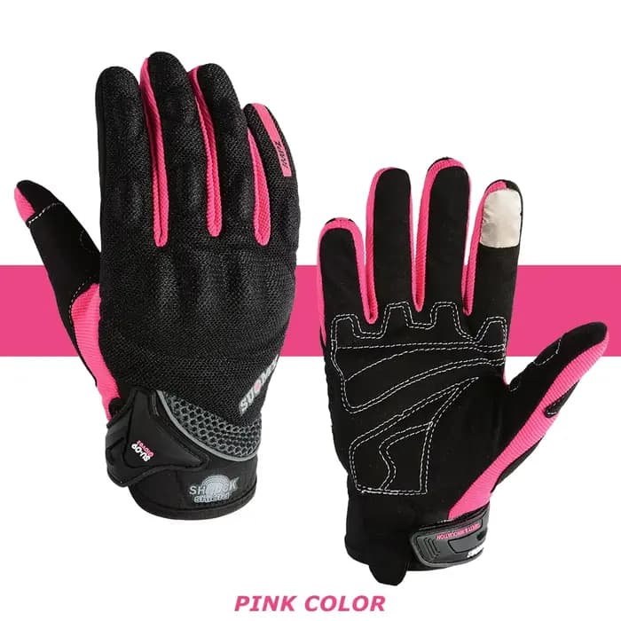 Gants en cuir véritable femme pour moto rétro Anti-chute gants de cyclisme rose XS dame femme imperm