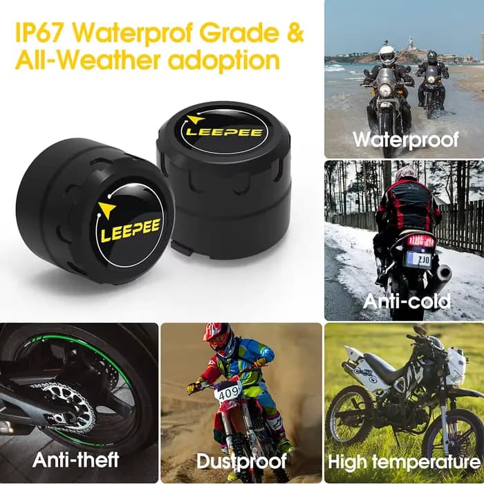 Moto TPMS 2 capteurs Bluetooth 4.0 5.0 système de surveillance de la pression des pneus Pit Bike tes