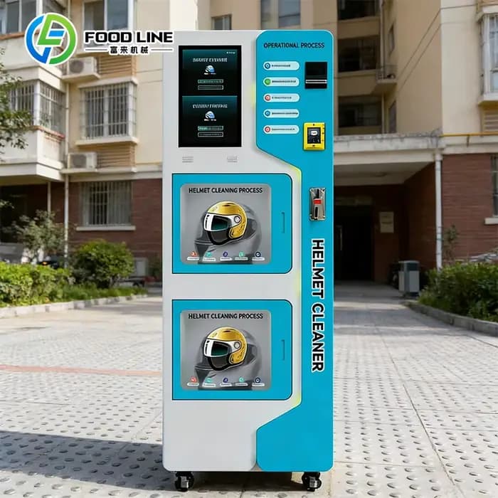 Machine de nettoyage automatique de casques de moto avec fonction de polissage du visor, système de