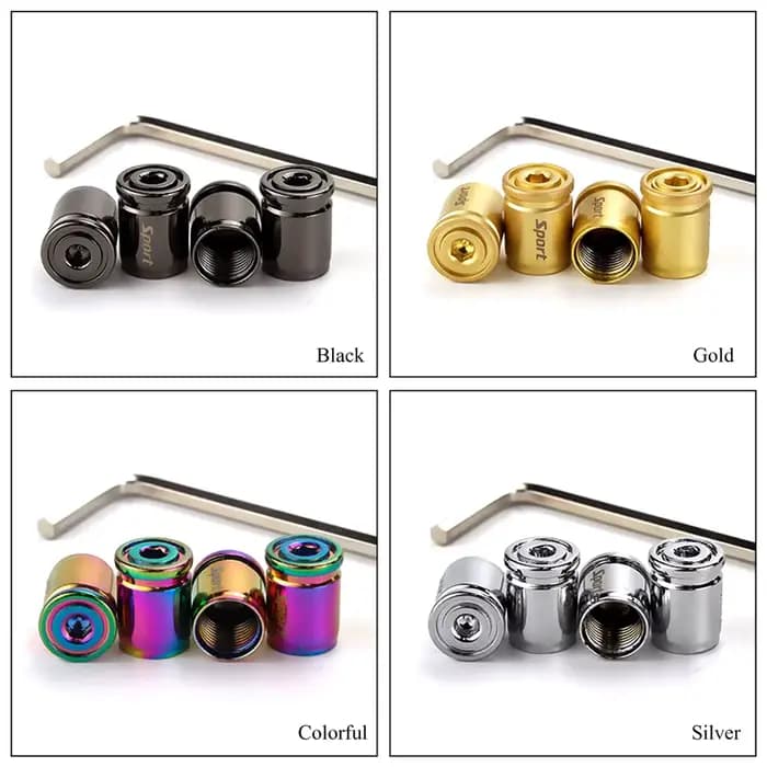 1 ensemble de bouchons de tige de Valve de pneu de Sport en alliage de Zinc antivol bouchons de Valv