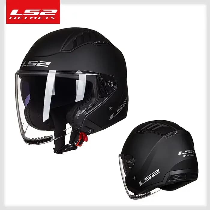 Casque de Moto rétro avec double objectif, pour hommes et femmes, Vintage, LS2 of600