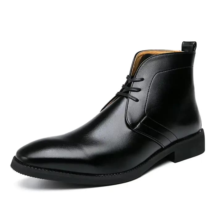 Mayba-Bottes d'hiver en cuir pour hommes, chaussures de rinçage, marque de mode, automne, chaussures