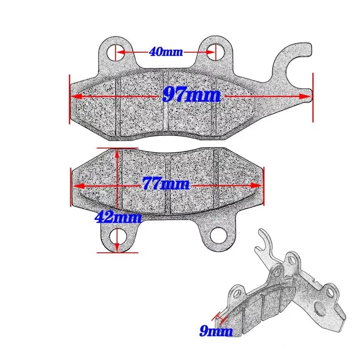 Pièces de moto plaquettes de frein avant arrière pour HISUN 250 450 550 750 secteur 800 1000 Strike