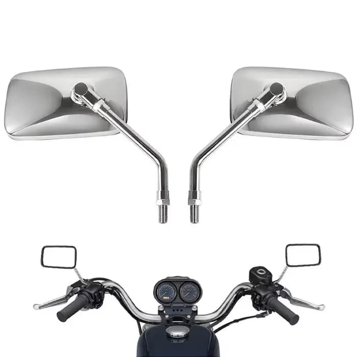 Rétroviseurs chromés classiques pour moto, 10MM, pour Honda Rebel 250 Magna 750