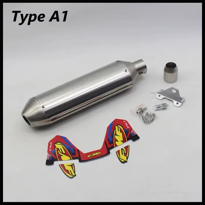 Pot d'échappement moto universel FMF 4T de 470 mm avec silencieux et support pour motos, motocross e