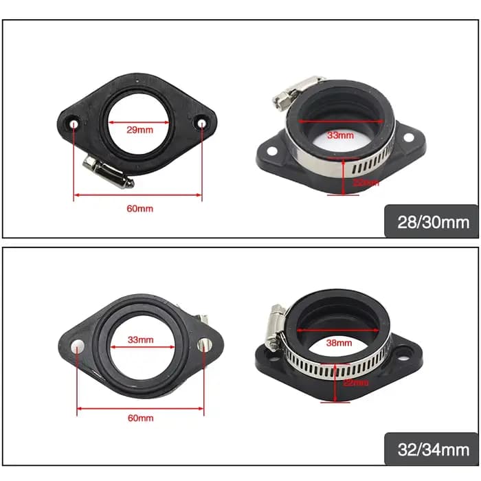 ZSDTRP adaptateur de carburateur de moto tuyau d'admission en caoutchouc adapté pour KEIHIN MIKUNI K