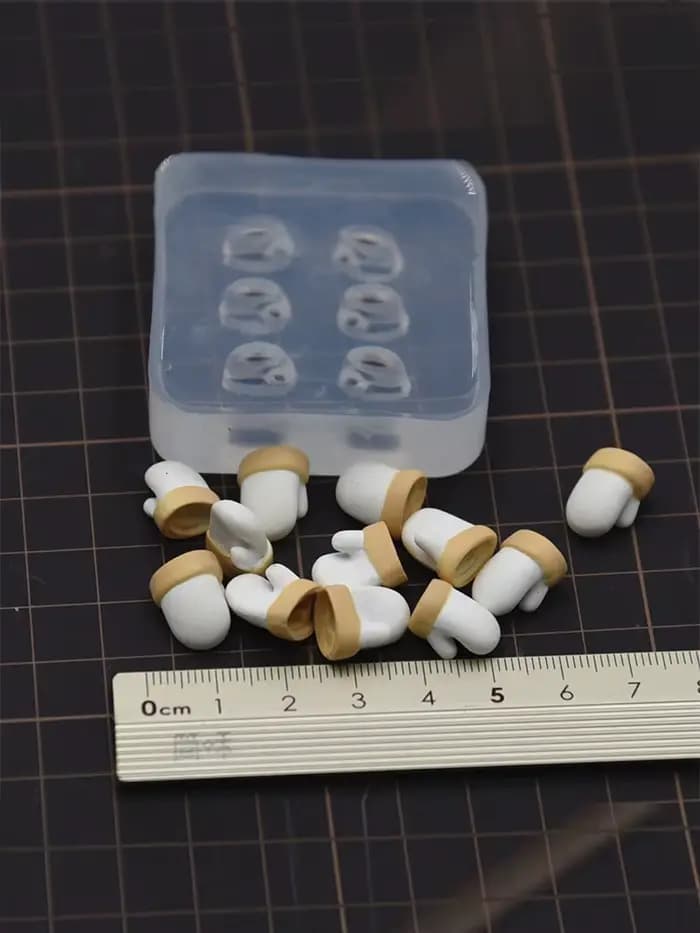 Poterie argile poupée mignon Mini main paume gants Silicone moules époxy Gule bricolage outils