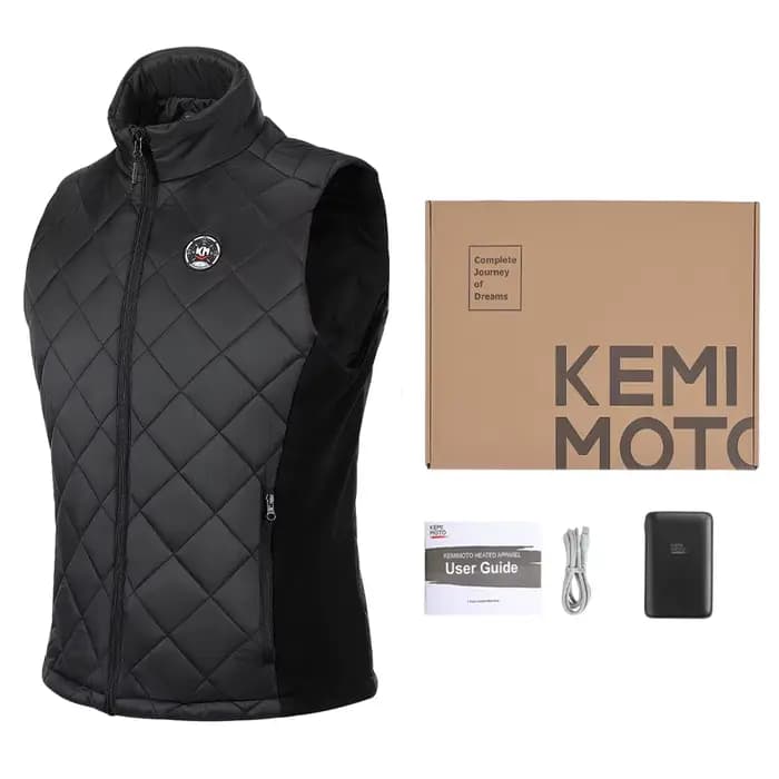 KEMIMOTO Gilet chauffant unisexe avec 6 zones chauffantes, veste chaude d'hiver lavable avec batteri