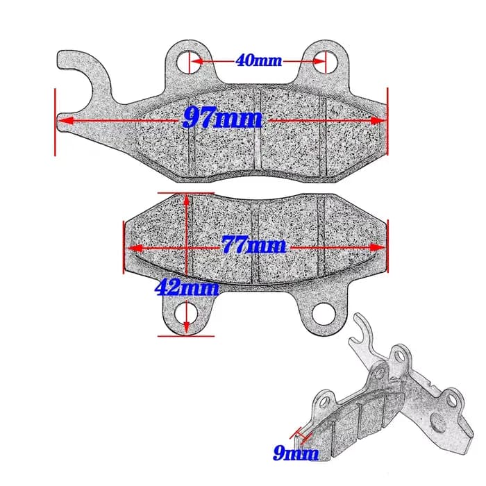 Pièces de moto plaquettes de frein avant arrière pour HISUN 250 450 550 750 secteur 800 1000 Strike