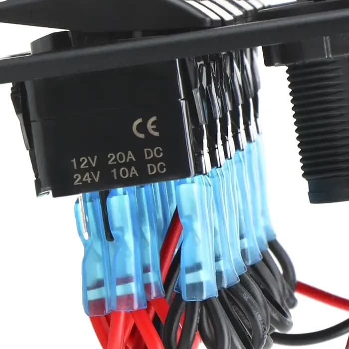 4,2a double prise à fente USB 6 Gang panneau d'interrupteur à bascule affichage numérique de la tens