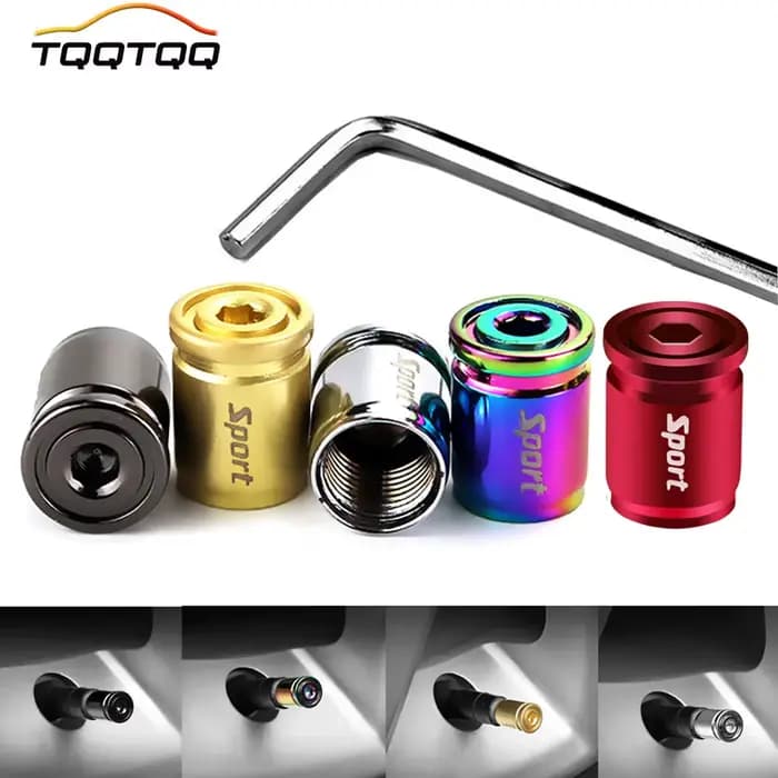 1 ensemble de bouchons de tige de Valve de pneu de Sport en alliage de Zinc antivol bouchons de Valv