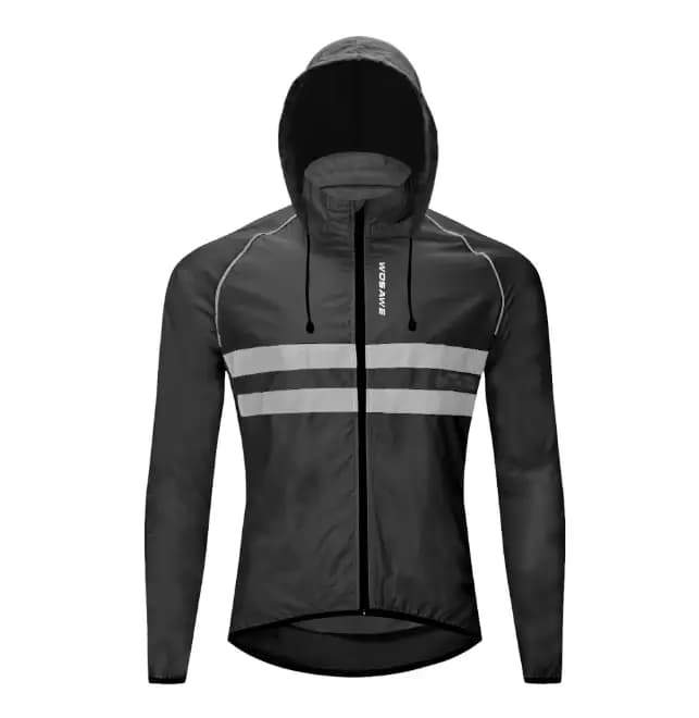 Veste de cyclisme réfléchissante haute visibilité, coupe-vent, imperméable, légère, pour la course à