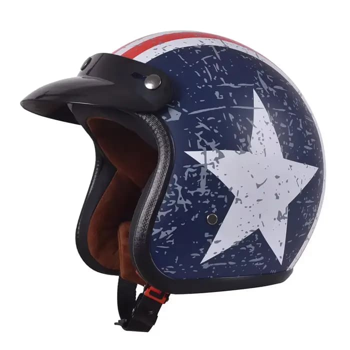 Casque de Moto rétro demi-ouvert Jet accessoires de Motocross Casco Moto casque 3/4 visage ouvert ca