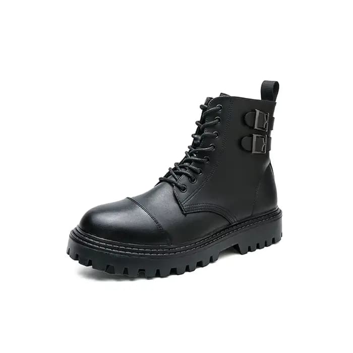 Bottes montantes décontractées pour hommes, style Oxford, à lacets et fermeture éclair, pour la vill