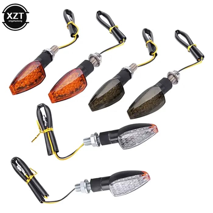 2 pièces universelles 14 lumières LED 12V moto clignotant indicateur arrière feu arrière lumière jau