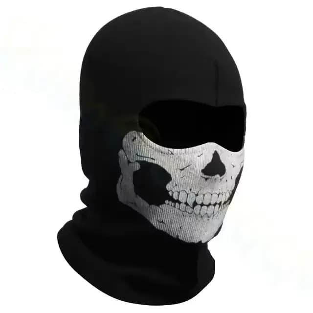 Cagoule de vélo masque complet imprimé crâne moto masque complet coupe-vent ski tête cou plus chaud