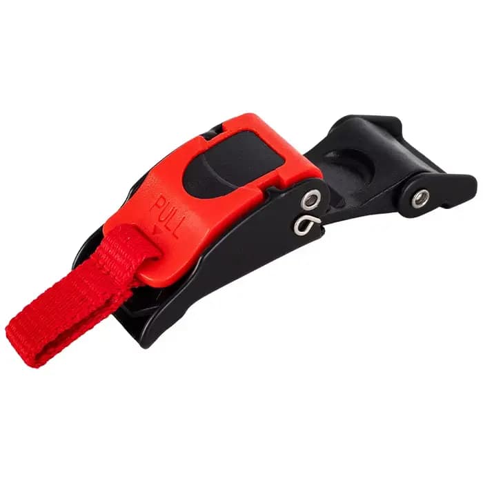 Clip de fixation rapide pour mentonnière de casque de moto, boucle de verrouillage noire et rouge po