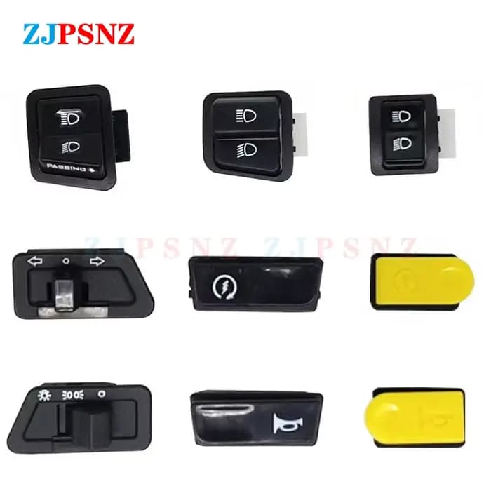 Bouton de commutation pour moto et Scooter, klaxon, clignotant, bouton de démarrage à faisceau haut