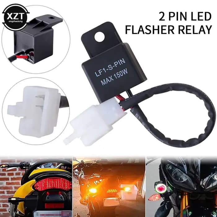Clignotant LED moto pour Honda Kawasaki Suzuki Yamaha LF1-S-PIN Prévention 150W, 2 broches